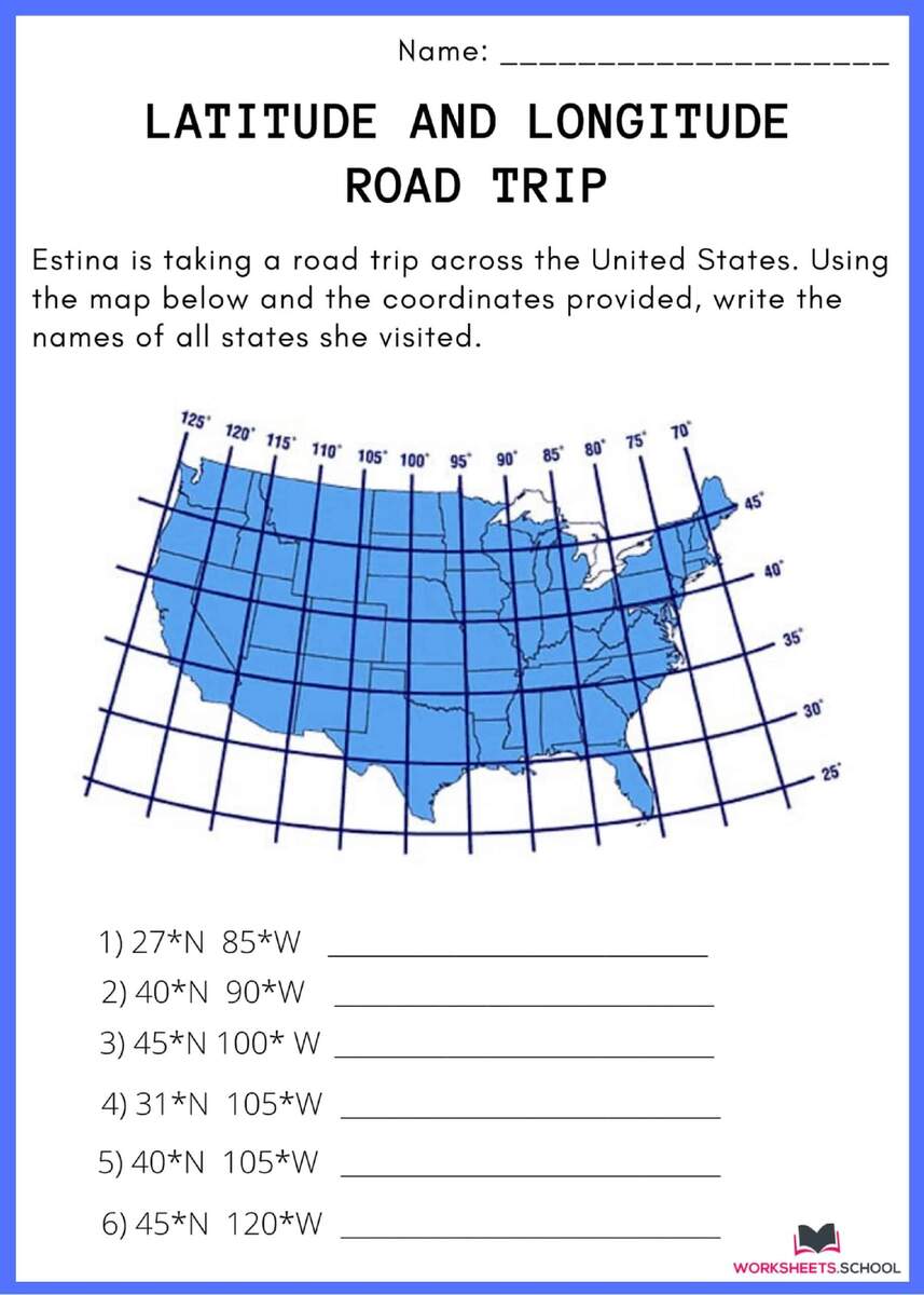 10 Latitude And Longitude Worksheets PDF EduWorksheets Printable 7th Grade Latitude And Longitude Worksheets