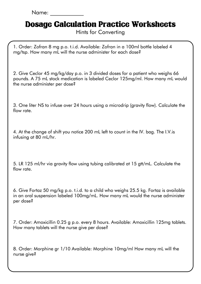 Free Medication List Templates For Patients And Caregivers