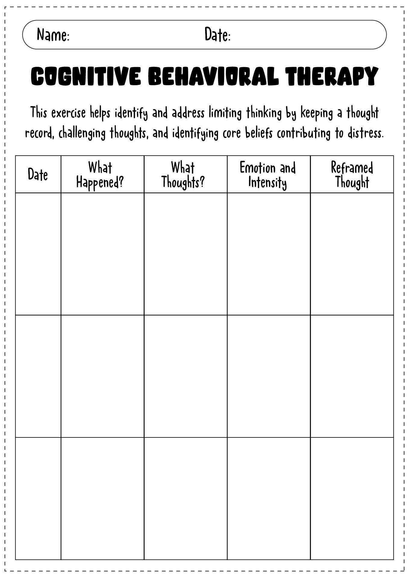 12 Cognitive Distortions Worksheets For Therapy Free PDF At Worksheeto