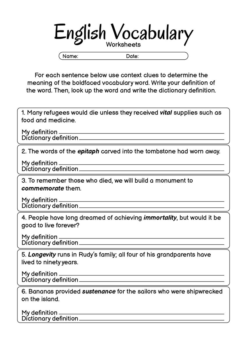13 English 9th Grade Vocabulary Worksheets Free PDF At Worksheeto 13 English 9th Grade Vocabulary Worksheets Free PDF At Worksheeto