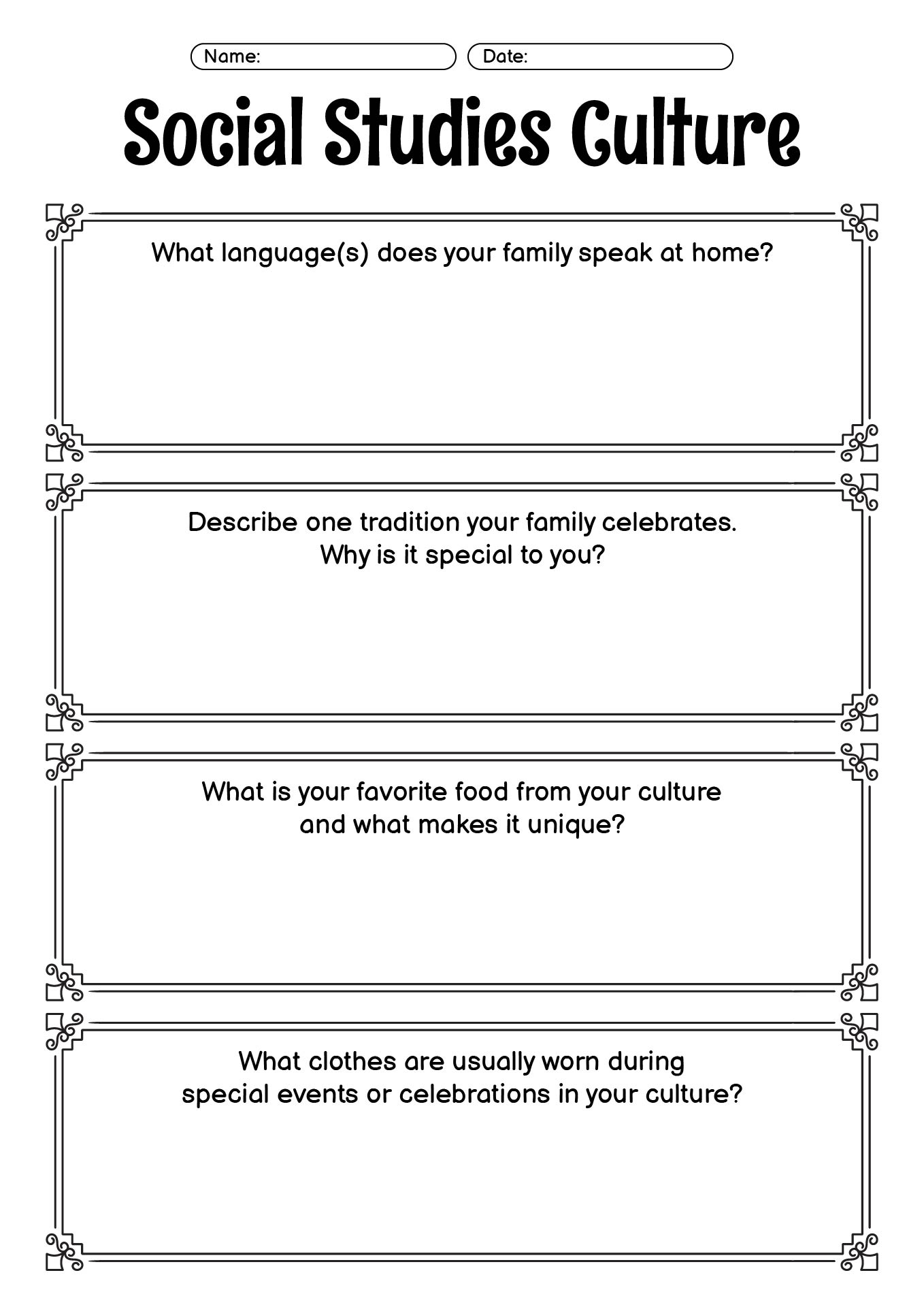 13 Social Studies Culture Worksheet Free PDF At Worksheeto