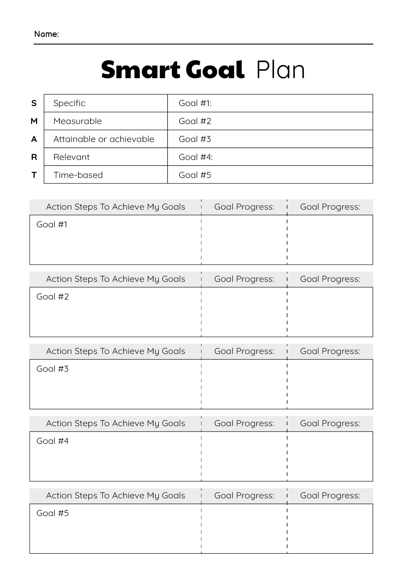 13 Weight Loss Goals Smart Worksheet Free PDF At Worksheeto