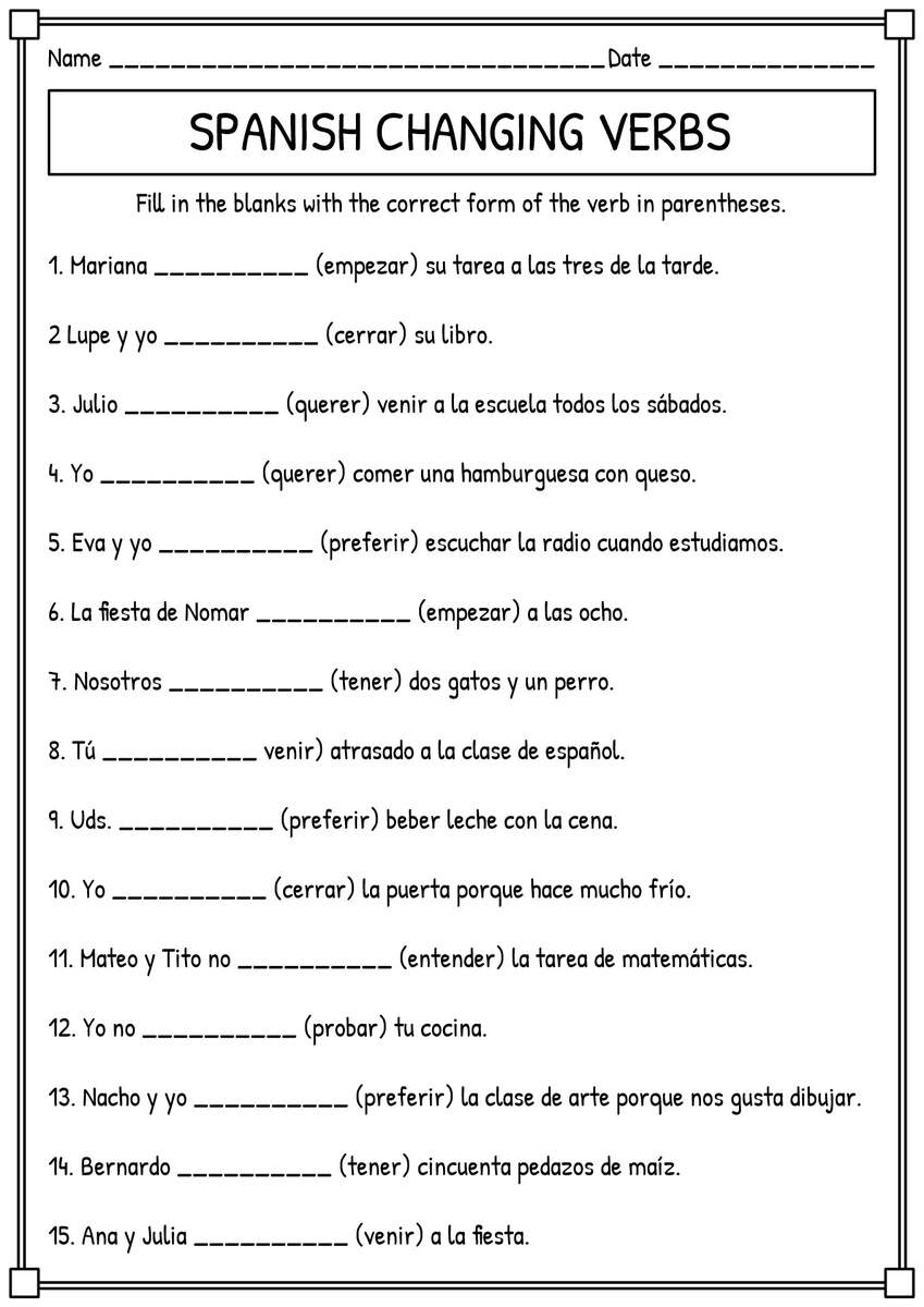 13 Worksheets Subject Verb In Spanish Free PDF At Worksheeto 13 Worksheets Subject Verb In Spanish Free PDF At Worksheeto