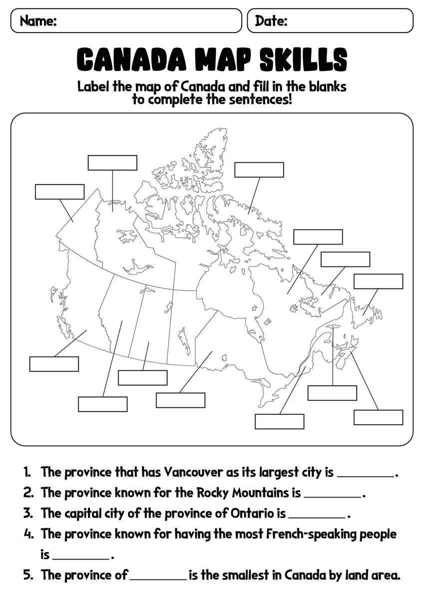 14 Canada Map Worksheet Free PDF At Worksheeto 14 Canada Map Worksheet Free PDF At Worksheeto