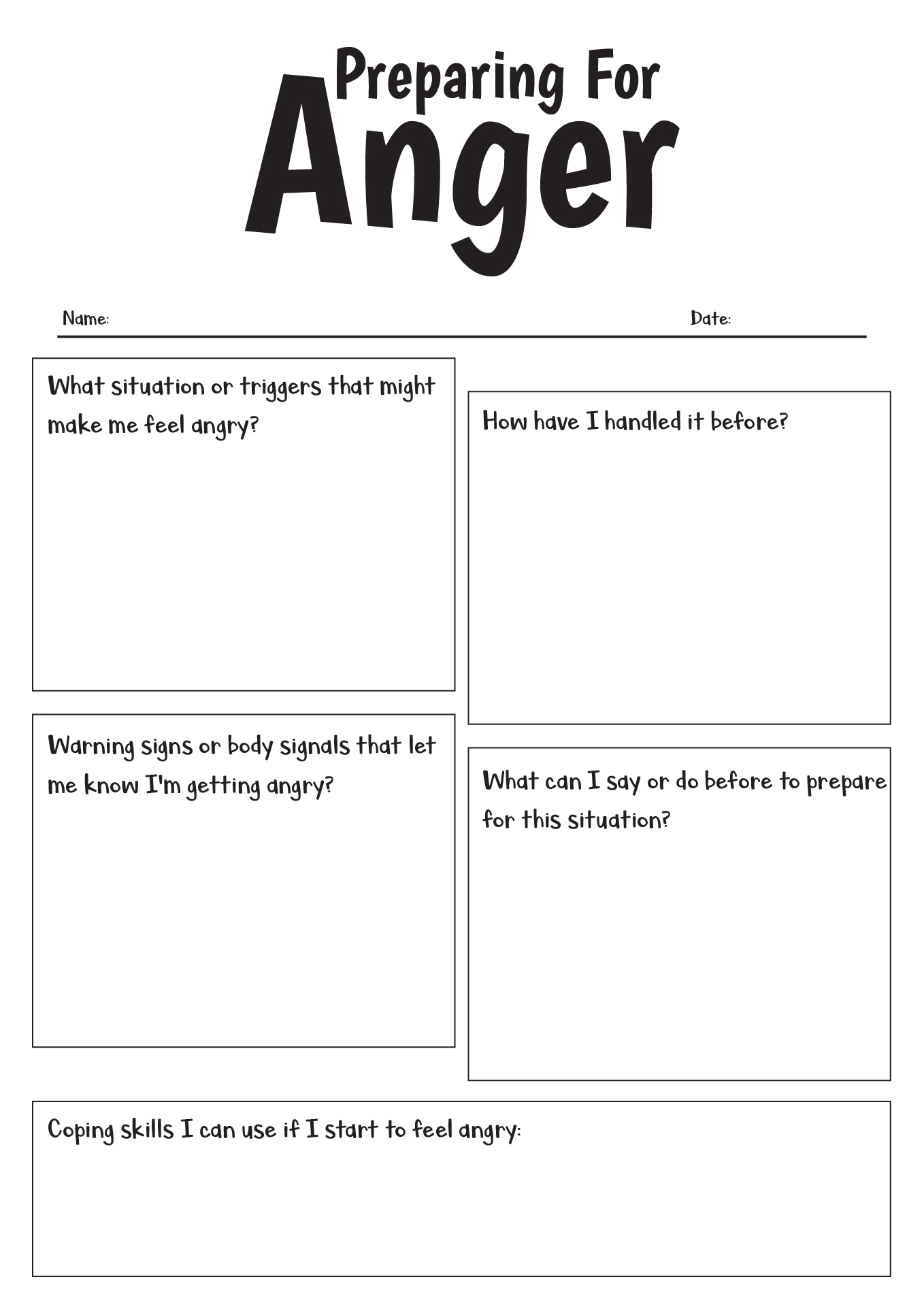 15 Anger Coping Worksheets Free PDF At Worksheeto 15 Anger Coping Worksheets Free PDF At Worksheeto
