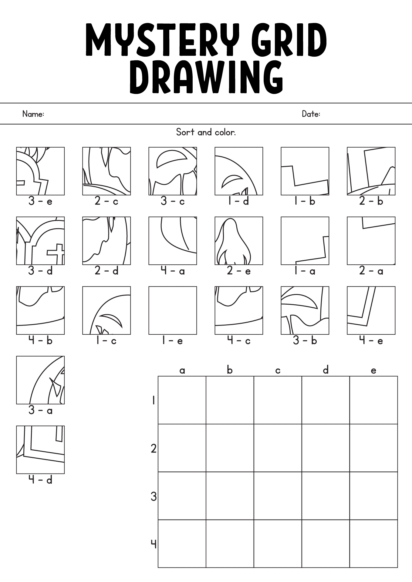 15 Mystery Grid Drawing Worksheets Free PDF At Worksheeto