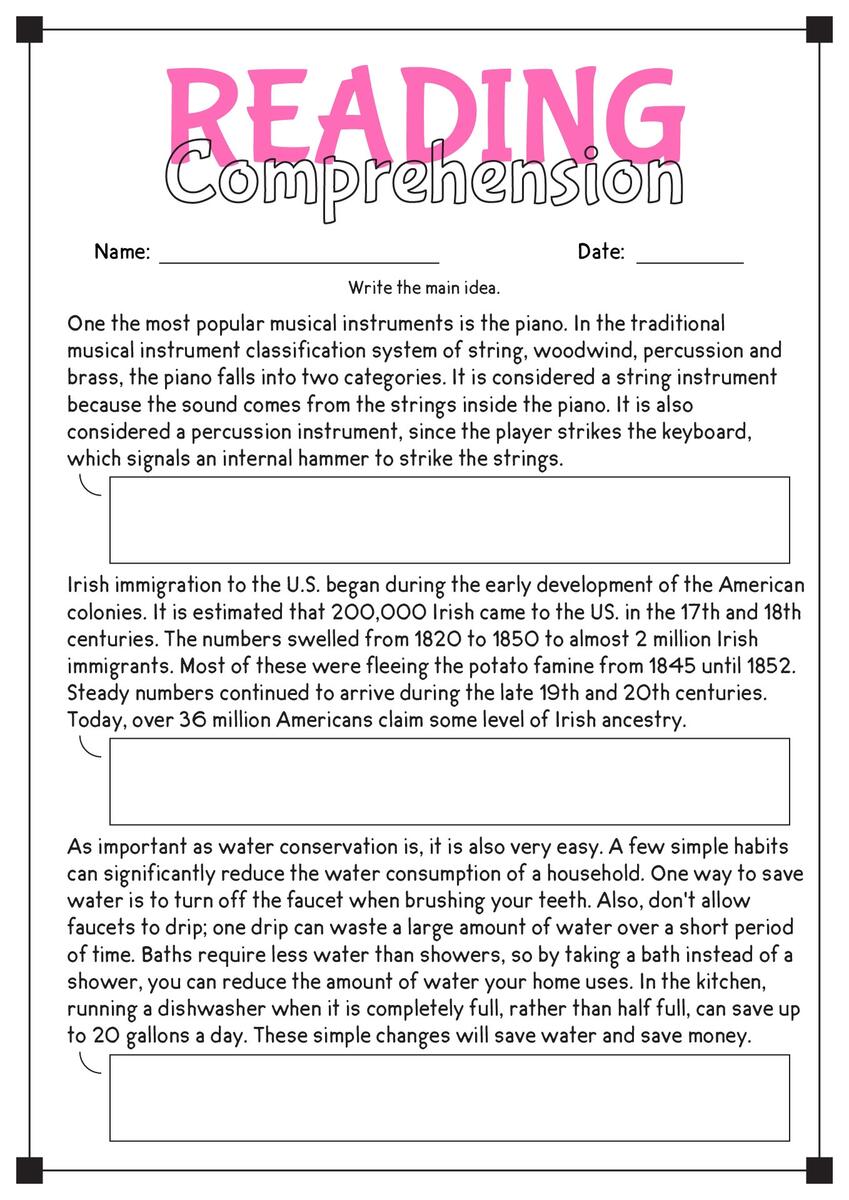 16 Comprehension Reading English Worksheets Free PDF At Worksheeto