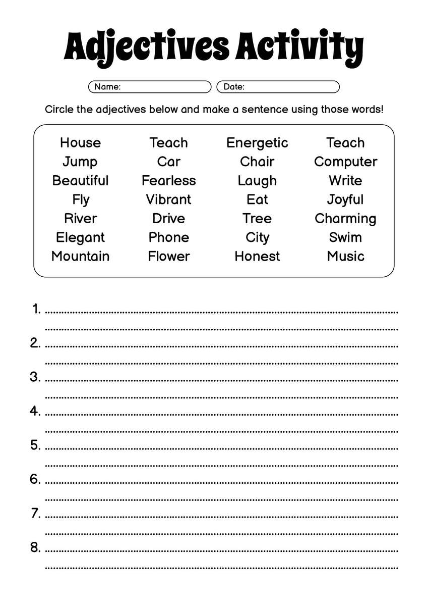 16 Printable Adjective Worksheets 4th Grade Free PDF At Worksheeto 16 Printable Adjective Worksheets 4th Grade Free PDF At Worksheeto