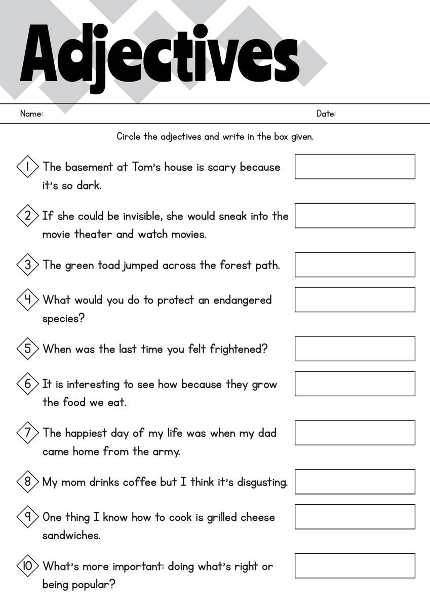 16 Printable Adjective Worksheets 4th Grade Free PDF At Worksheeto 16 Printable Adjective Worksheets 4th Grade Free PDF At Worksheeto