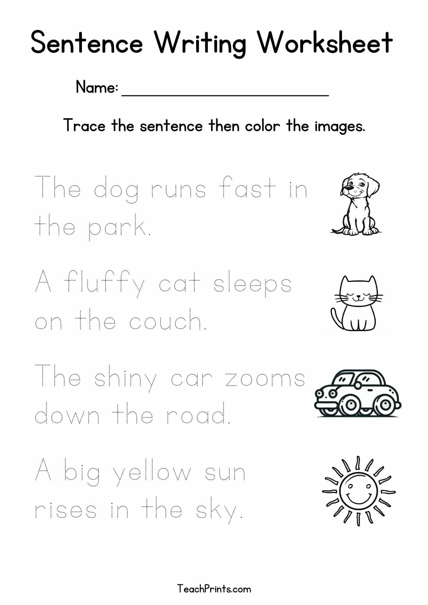 17 Sentence Practice Worksheets Free To Print Teach Prints