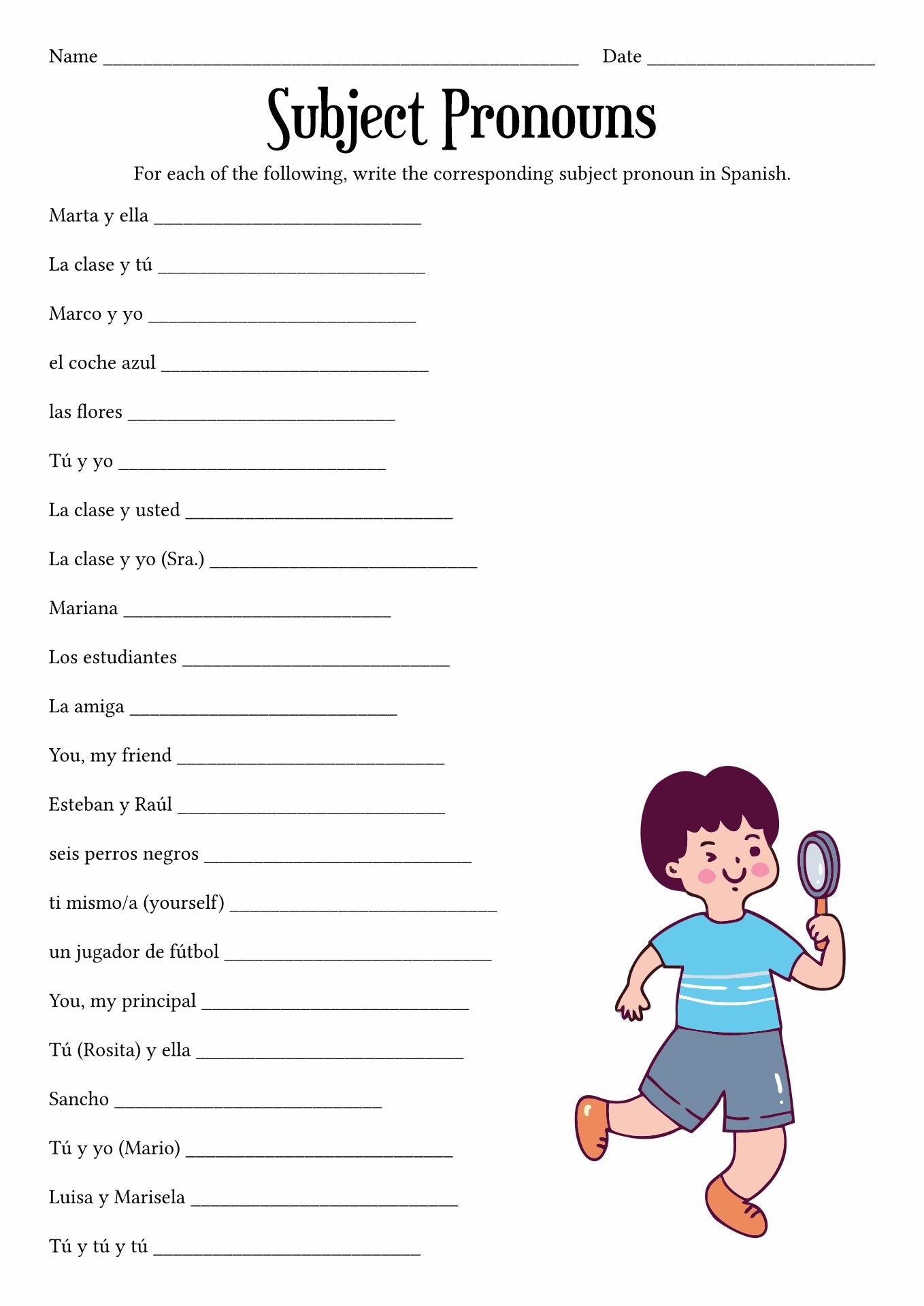 18 A Personal In Spanish Worksheet Free PDF At Worksheeto