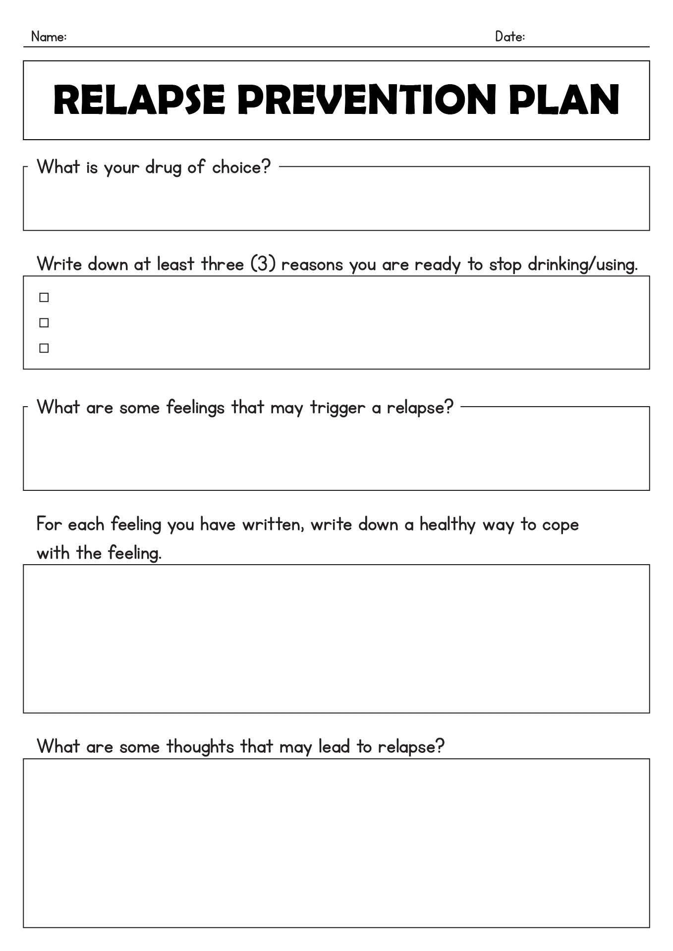 18 Substance Abuse Group Topic Worksheets Free PDF At Worksheeto