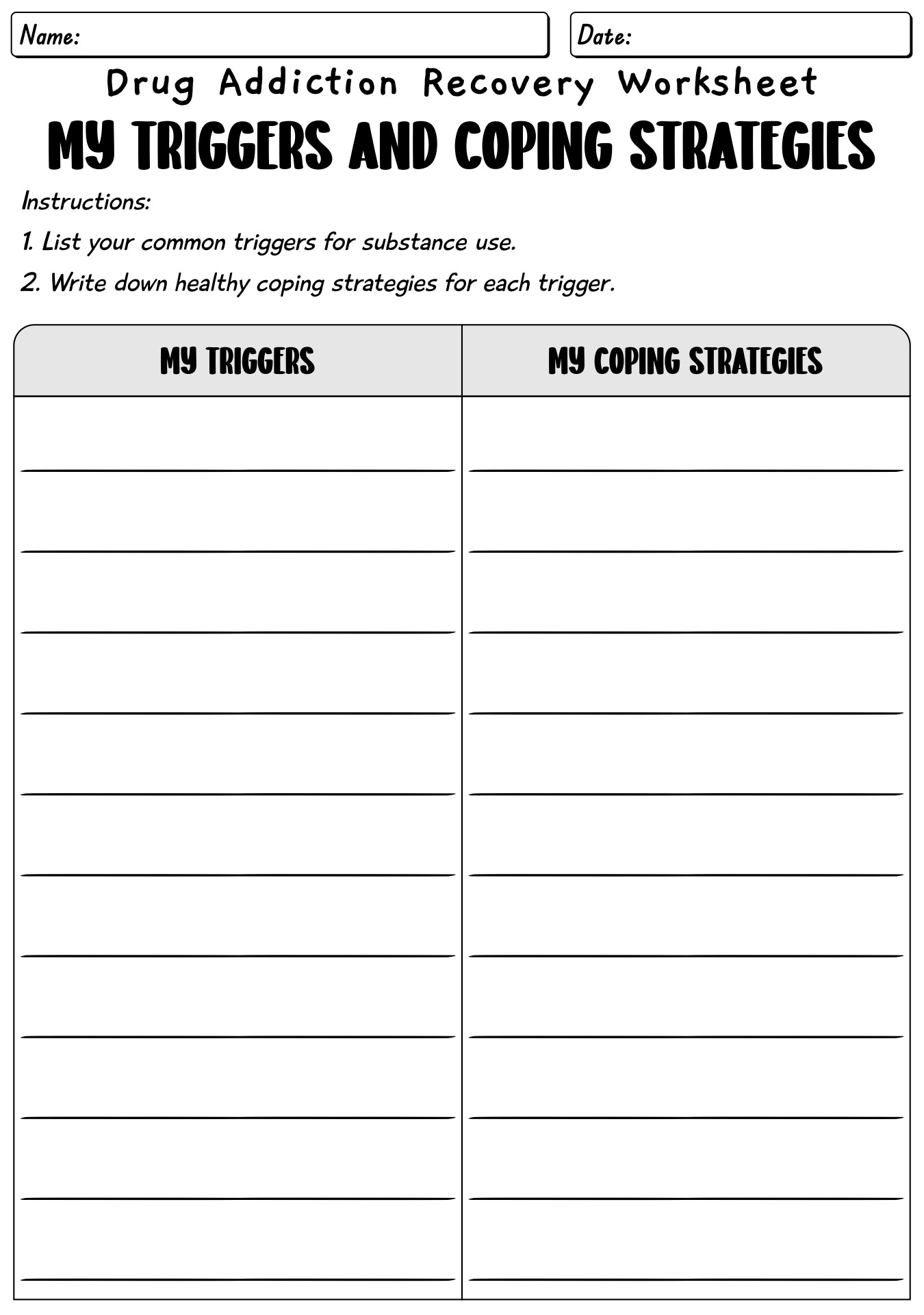 18 Substance Abuse Group Topic Worksheets Free PDF At Worksheeto 18 Substance Abuse Group Topic Worksheets Free PDF At Worksheeto