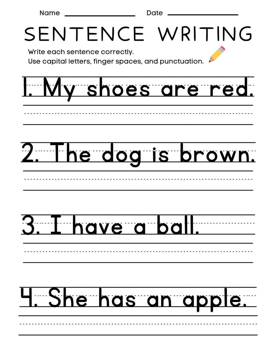17 Sentence Practice Worksheets Free To Print Teach Prints