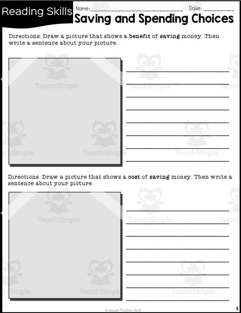 2nd Grade Reading Packet Saving And Spending Choices By Teach Simple 2nd Grade Reading Packet Saving And Spending Choices By Teach Simple