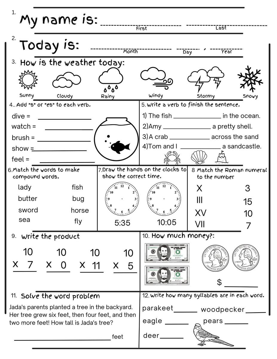 Second Grade Space Themed Worksheets 100 Standards Aligned Printables Made By Teachers