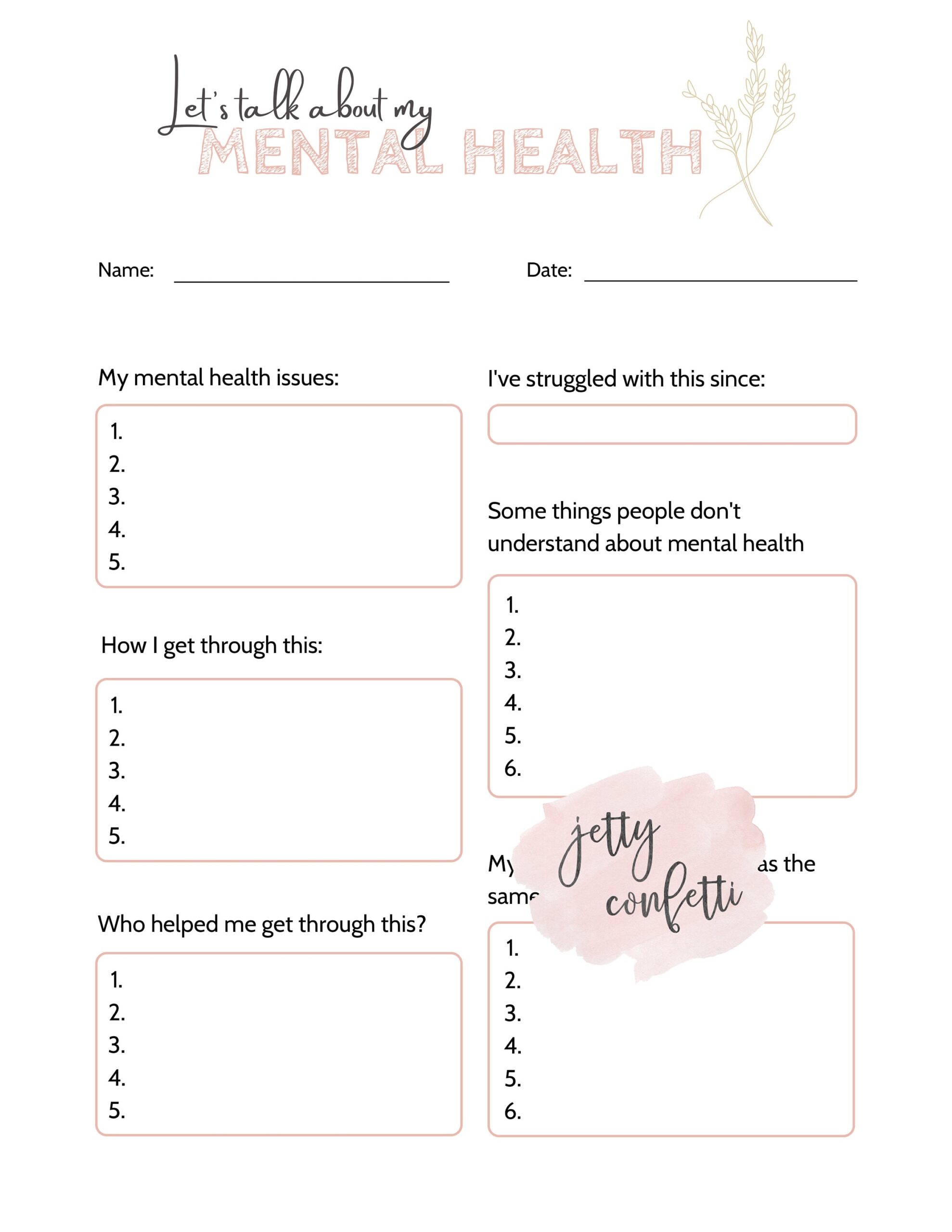 30 Page Mental Health Journaling Printable Self Care Worksheets Digital Download Etsy 30 Page Mental Health Journaling Printable Self Care Worksheets Digital Download Etsy