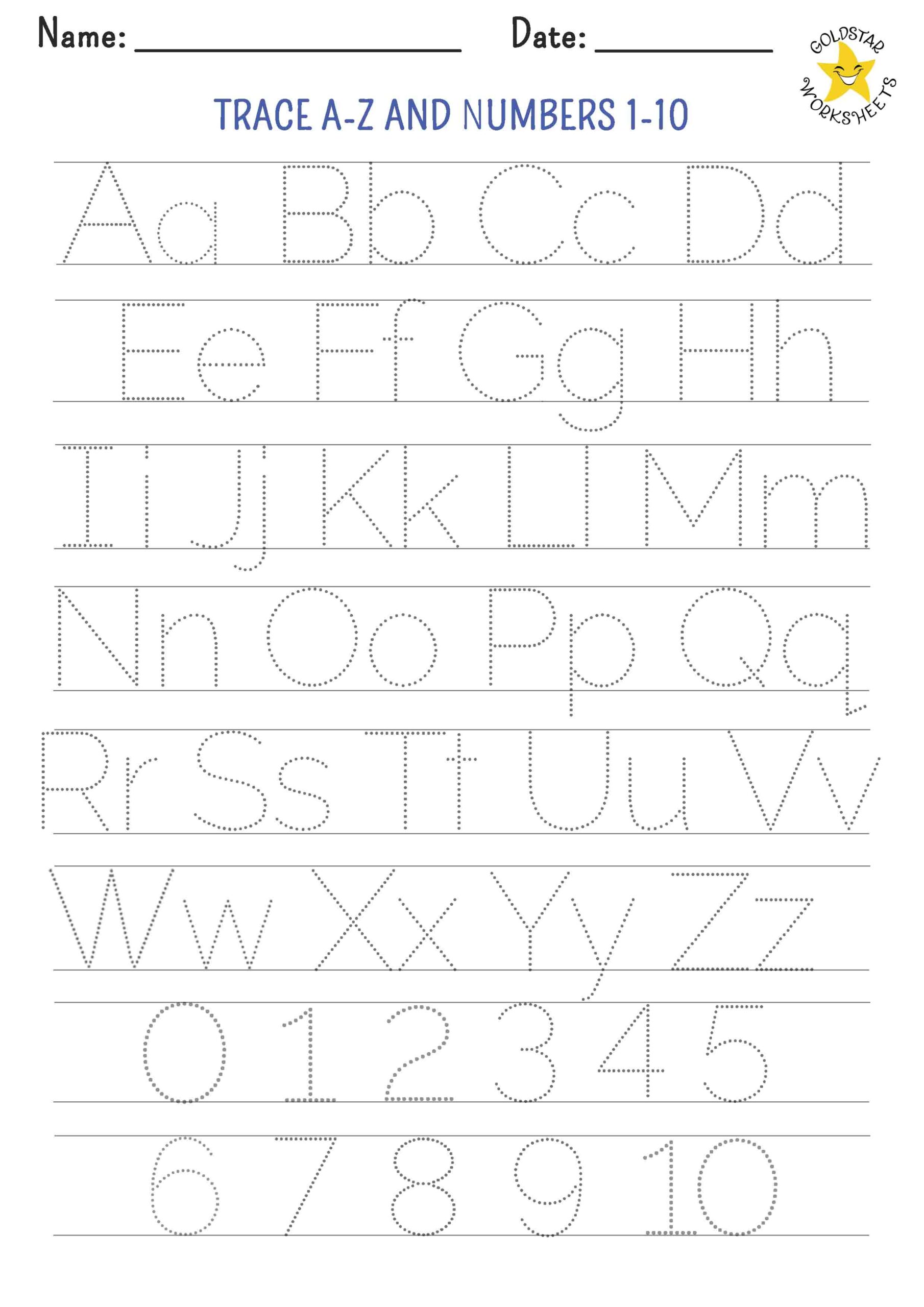Alphabet Letter Tracing Worksheets To Learn Letter Formation
