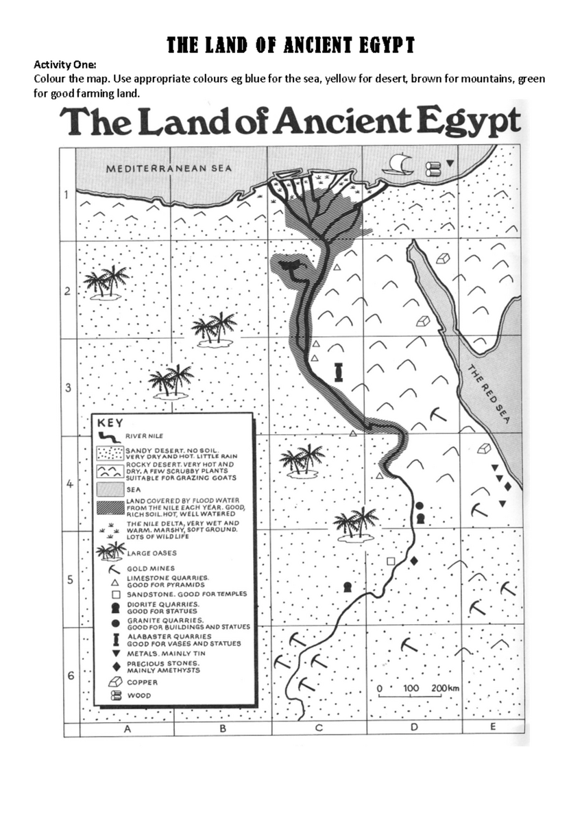 3a Ancient Egypt Map Nile Activity Worksheet Studocu