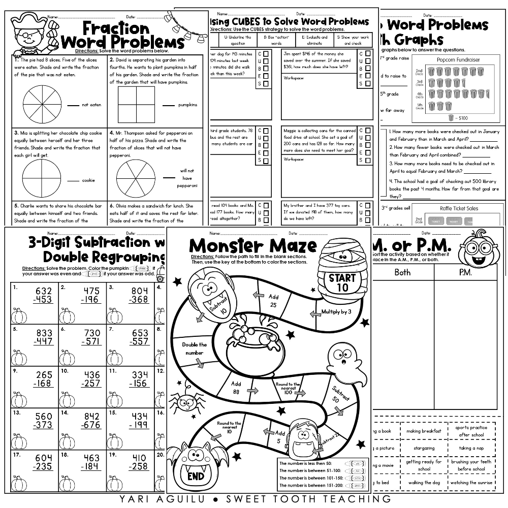 3rd Grade Math Reading Worksheets Homeschool Test Review 3rd Grade Math Reading Worksheets Homeschool Test Review