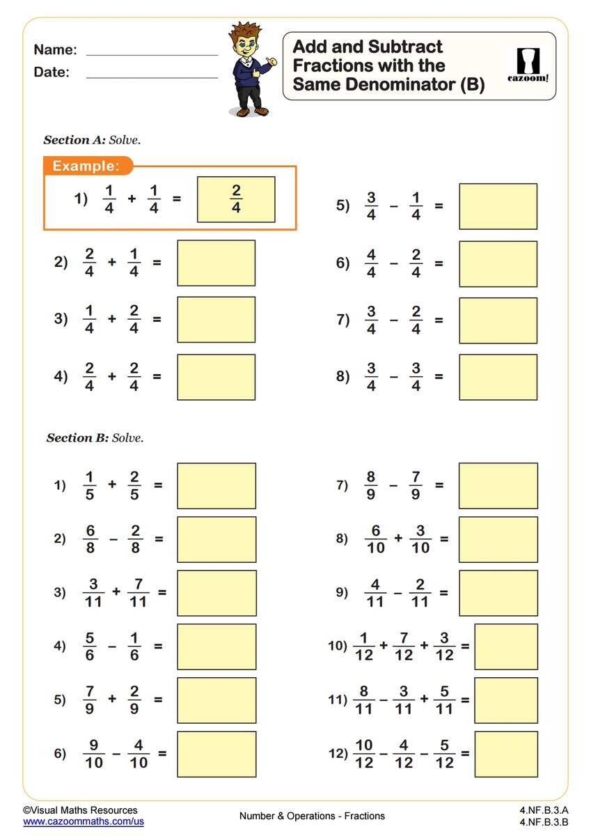 4th Grade Fractions Worksheets PDF Printable Worksheets Cazoom Math Comparing Fractions Worksheet