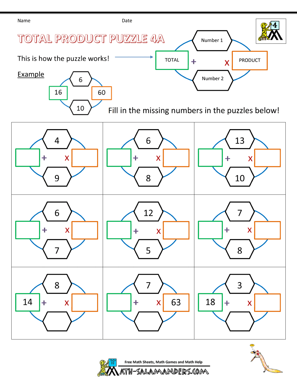 4th Grade Math Puzzles Free Printable Math Puzzles For The Classroom FREE PDFs
