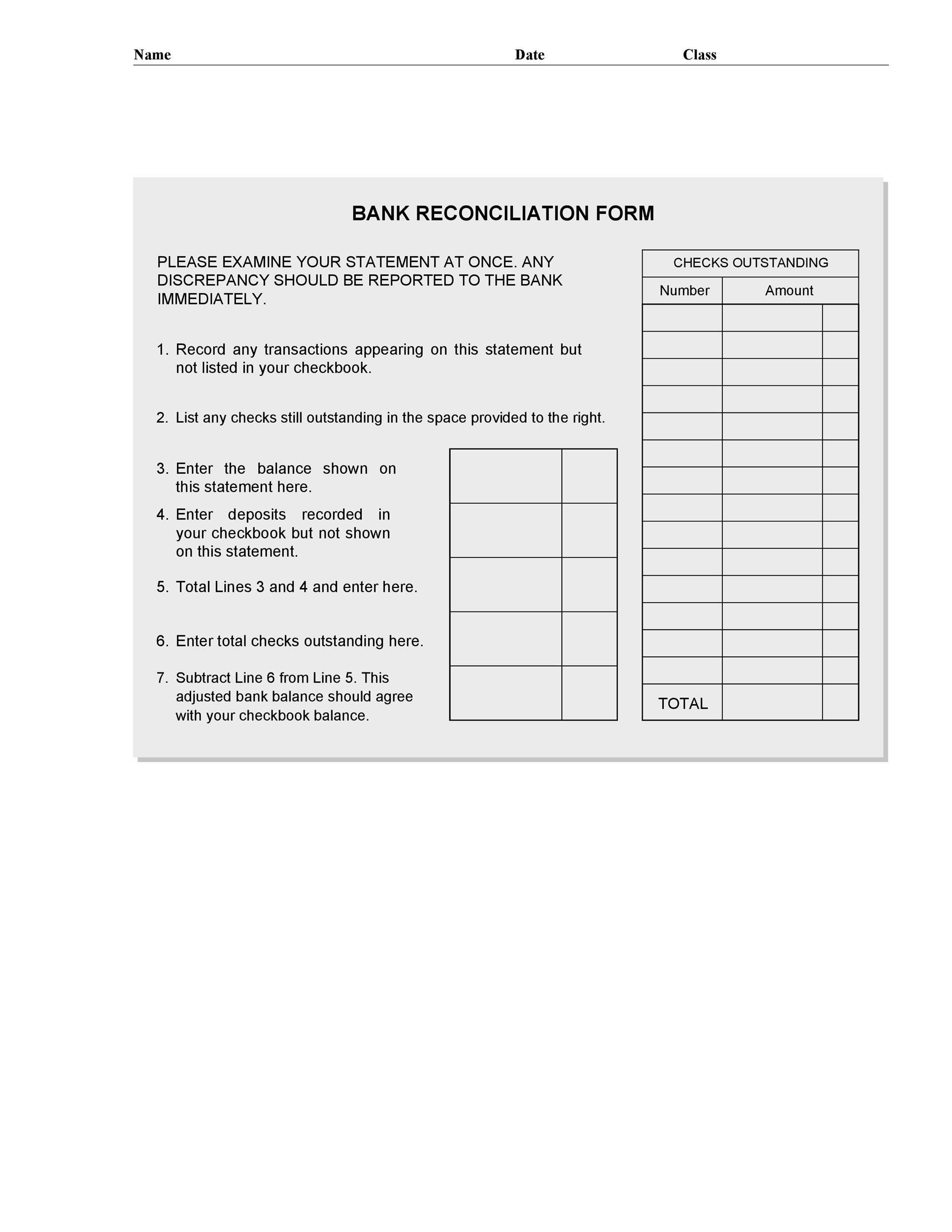 50 Bank Reconciliation Examples Templates 100 Free 50 Bank Reconciliation Examples Templates 100 Free