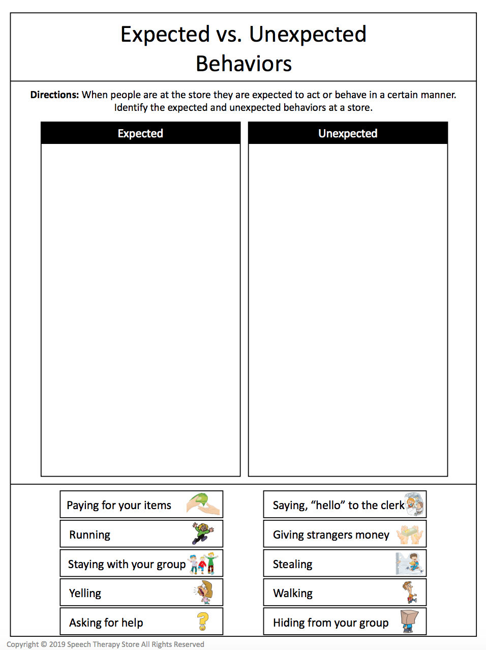 7 Free Community Outings Printables Life Skills Speech Therapy Store