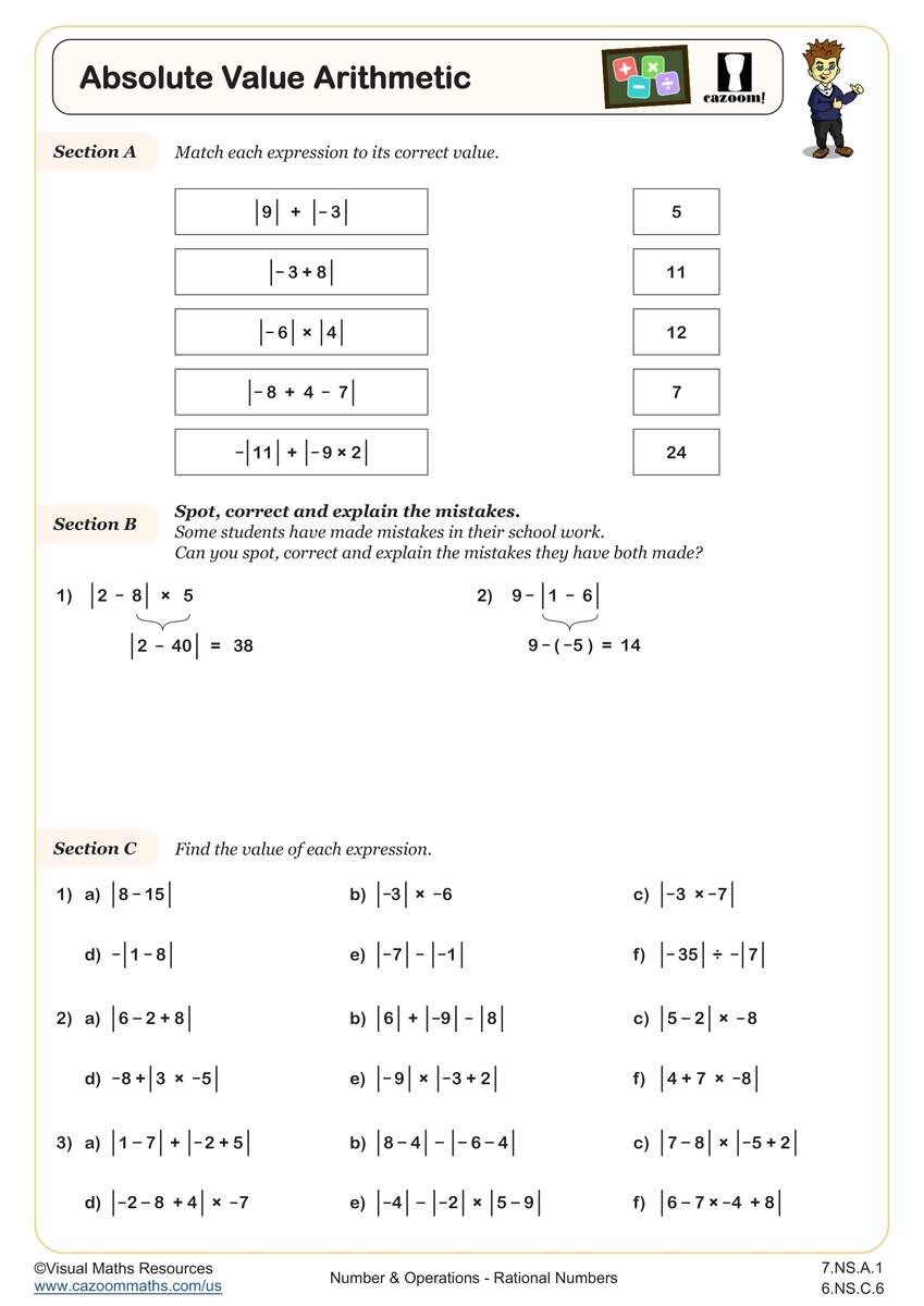 7th Grade Rational Numbers Worksheets PDF Printable Worksheets Cazoom Math Ordering And Comparing Rational Numbers