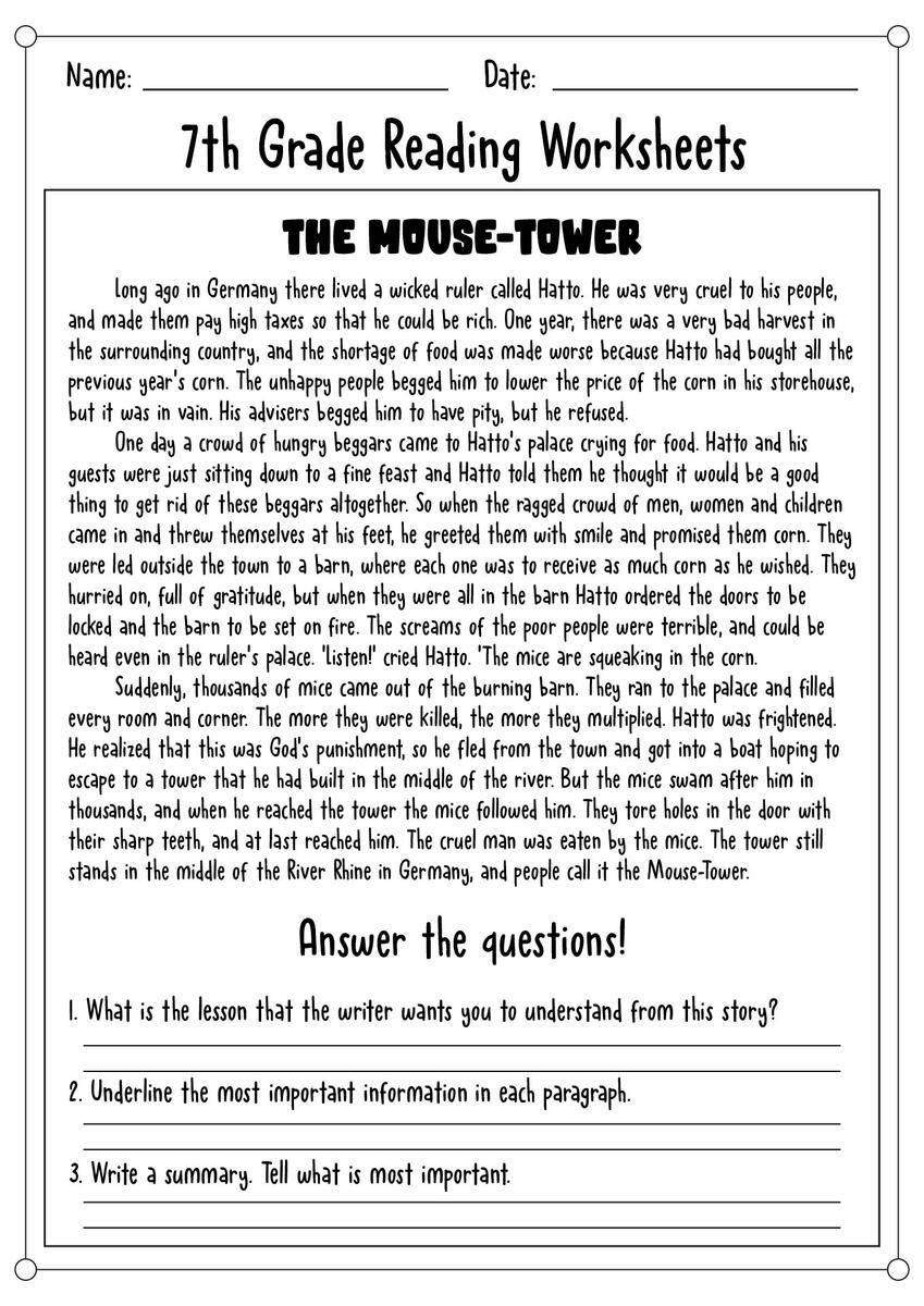 7th Grade Reading