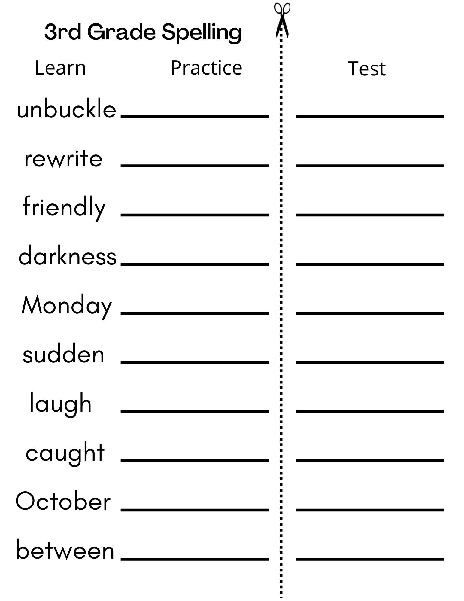 8 Printable Third Grade Spelling Writing Spelling Test Etsy 8 Printable Third Grade Spelling Writing Spelling Test Etsy