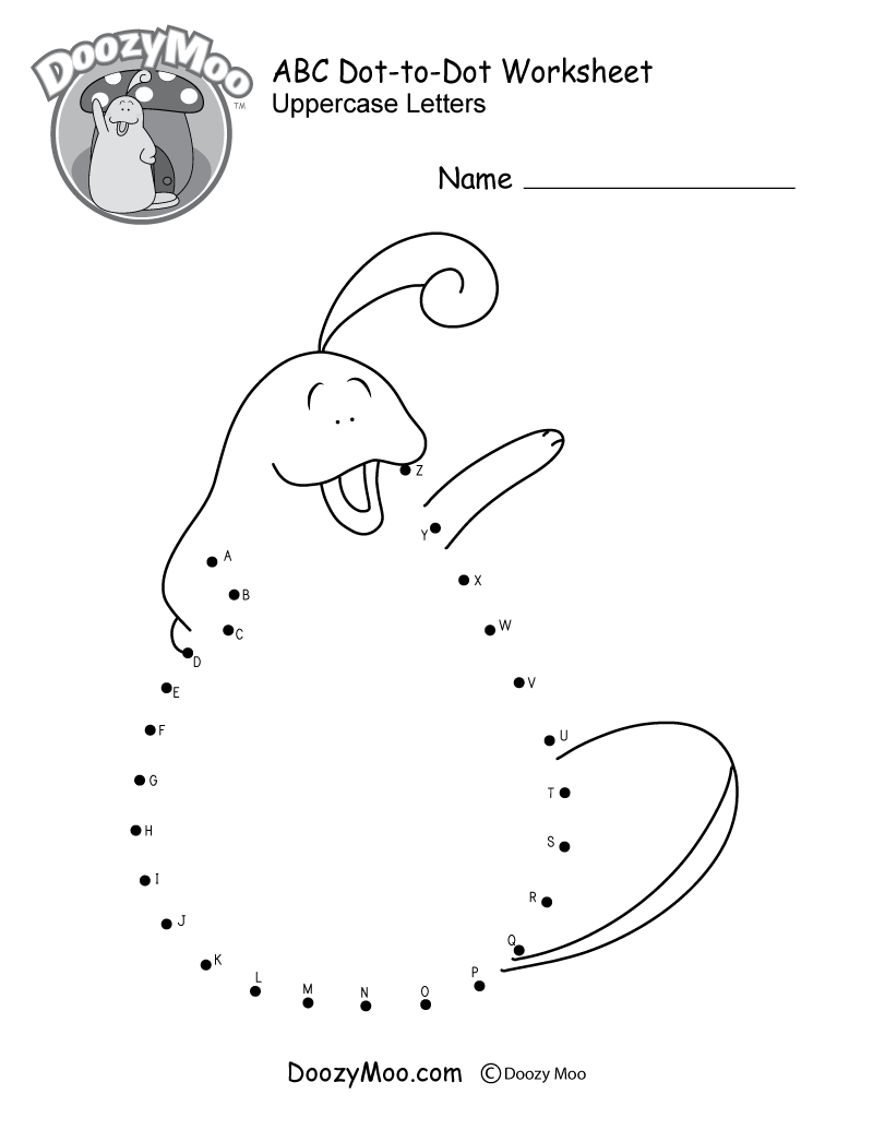 ABC Dot To Dot Worksheet Free Printable Doozy Moo Alphabet Dot To Dot Worksheet Free Printable Doozy Moo