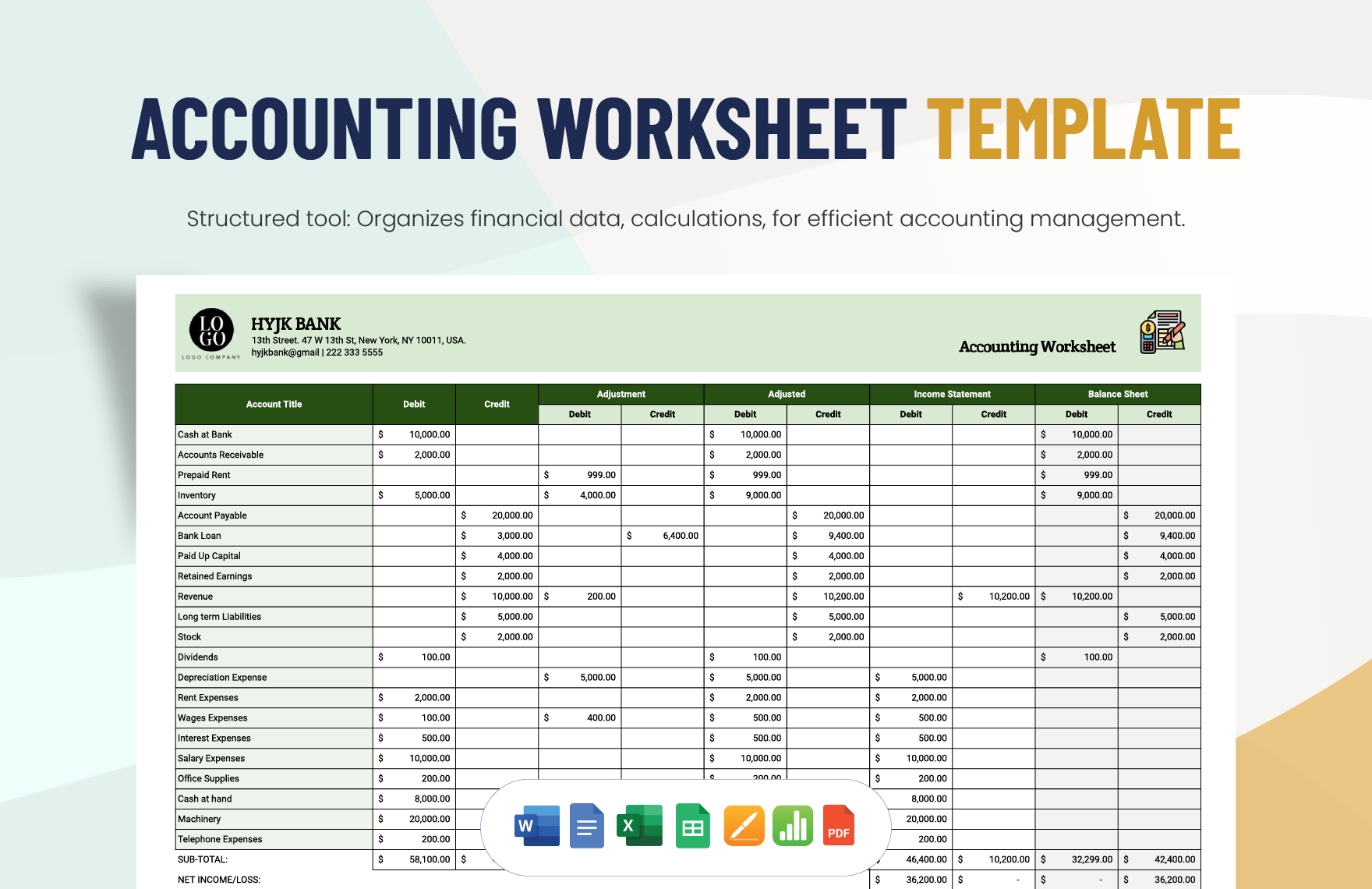 40 Free Bookkeeping Templates Excel TemplateArchive