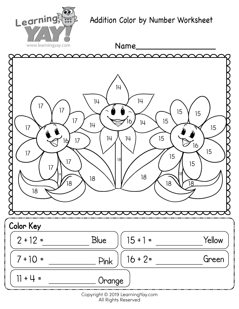 Addition Color By Number Worksheet For 1st Grade Free Printable Free 1st Grade Math Worksheet Templates To Customize Canva