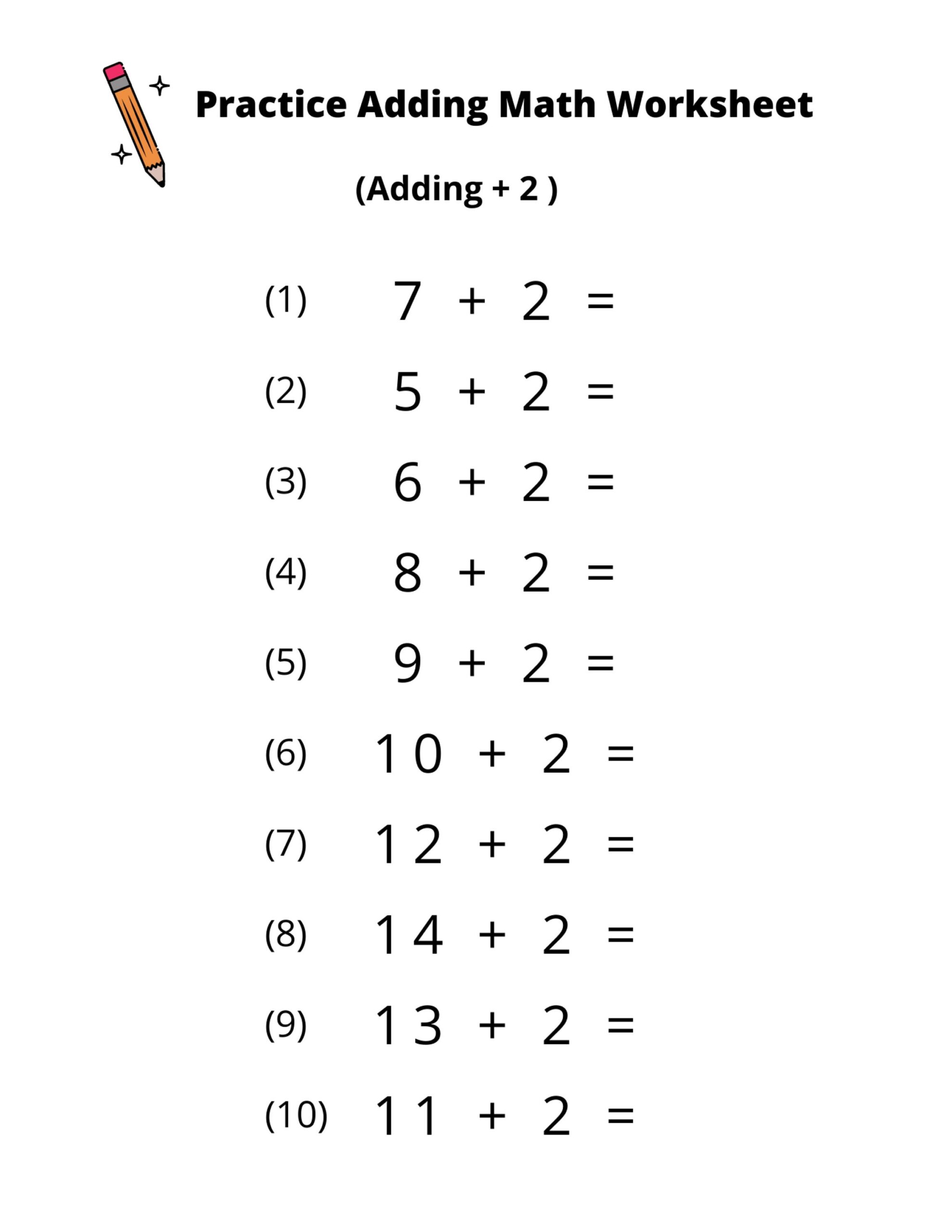 Addition Math Worksheets Adding By 2 Numbers 1 20 PDF Printable Etsy New Zealand Addition Math Worksheets Adding By 2 Numbers 1 20 PDF Printable Etsy New Zealand