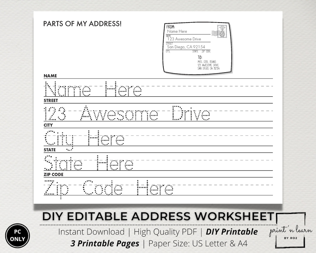 Address Tracing Sheet I Know My Address Address Worksheet Address Activity Editable Address Tracing Write My Address Dot Letters DIY Etsy Address Tracing Sheet I Know My Address Address Worksheet Address Activity Editable Address Tracing Write My Address Dot Letters DIY Etsy