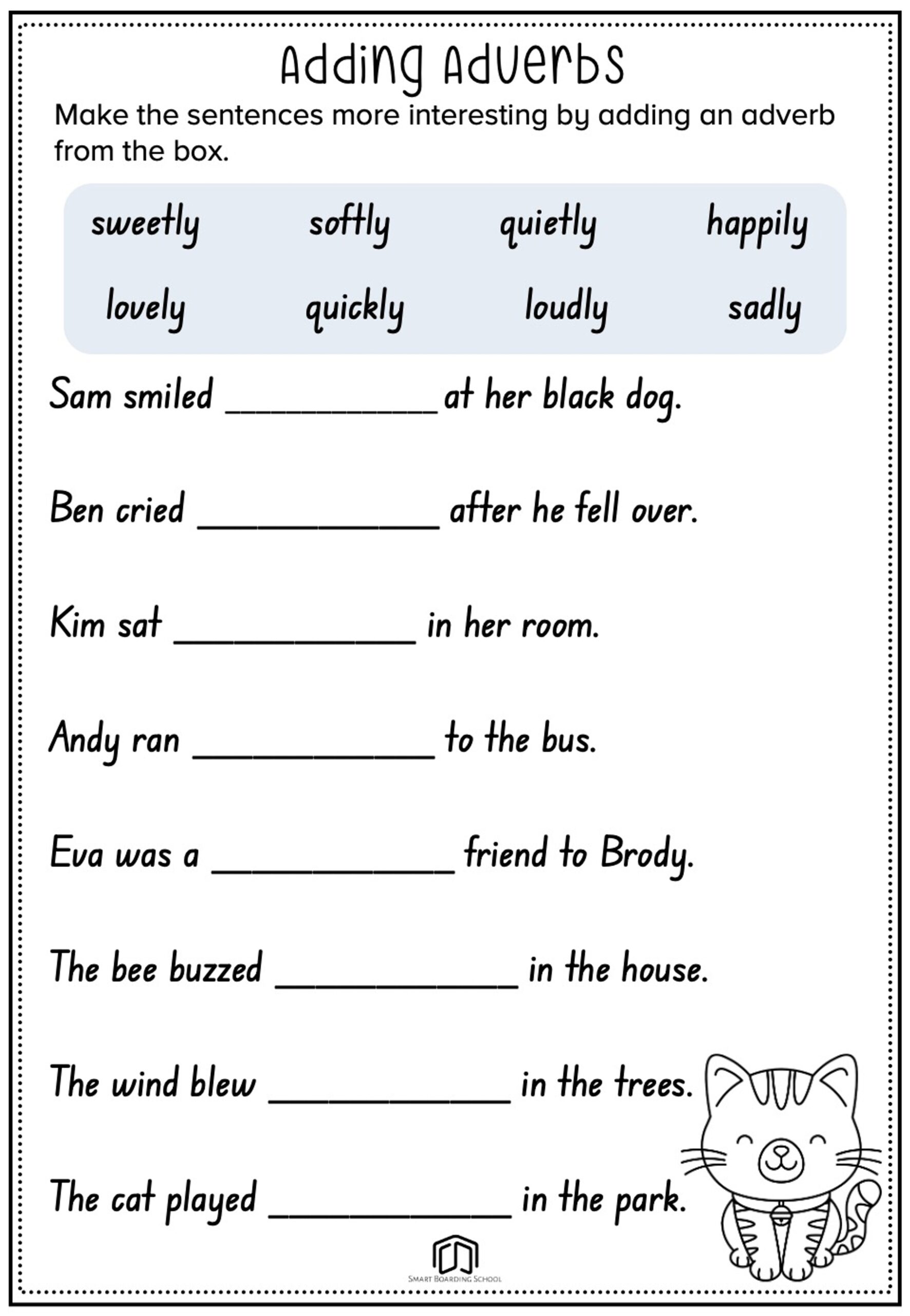 Adverb Worksheets PDF Grade 1 Adverb Worksheets PDF Grade 1