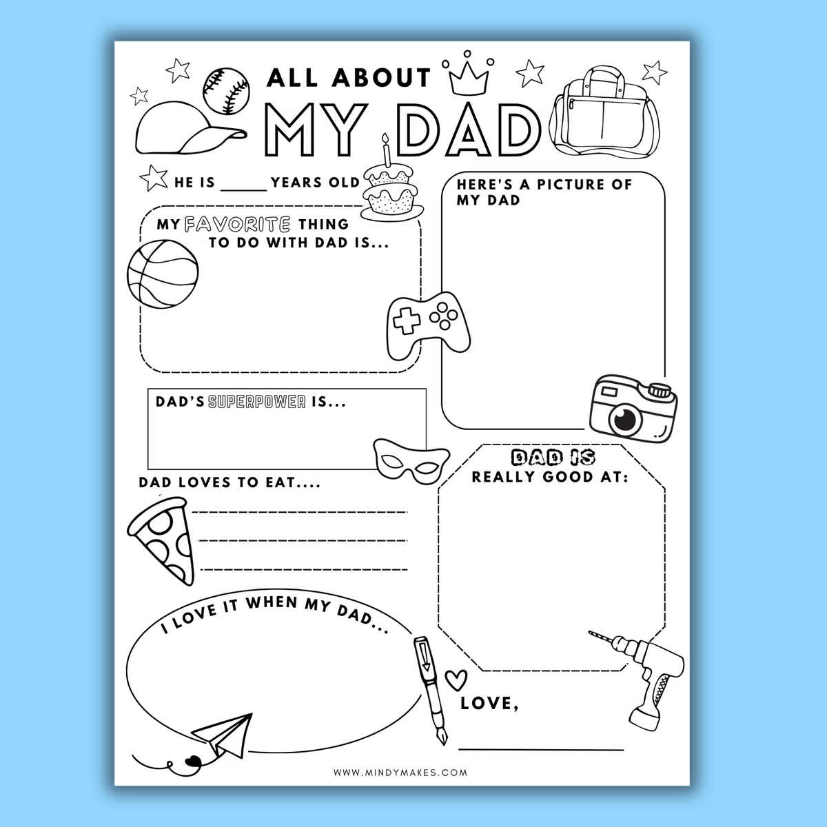 Printable Father S Day All About My Dad Worksheet All About Daddy Worksheet Made By Teachers