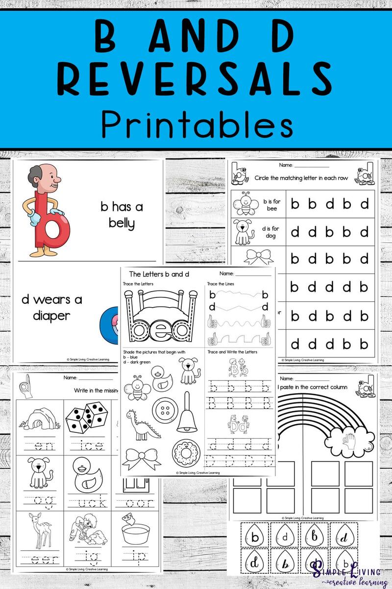Letter B And D Reversal Printables Simple Living Creative Learning