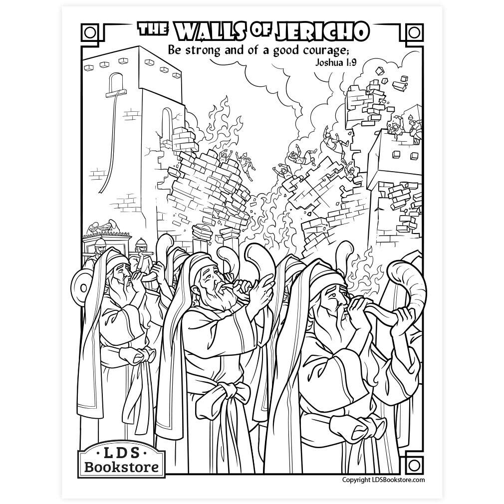 Be Strong And Of A Good Courage Walls Of Jericho Coloring Page Printable