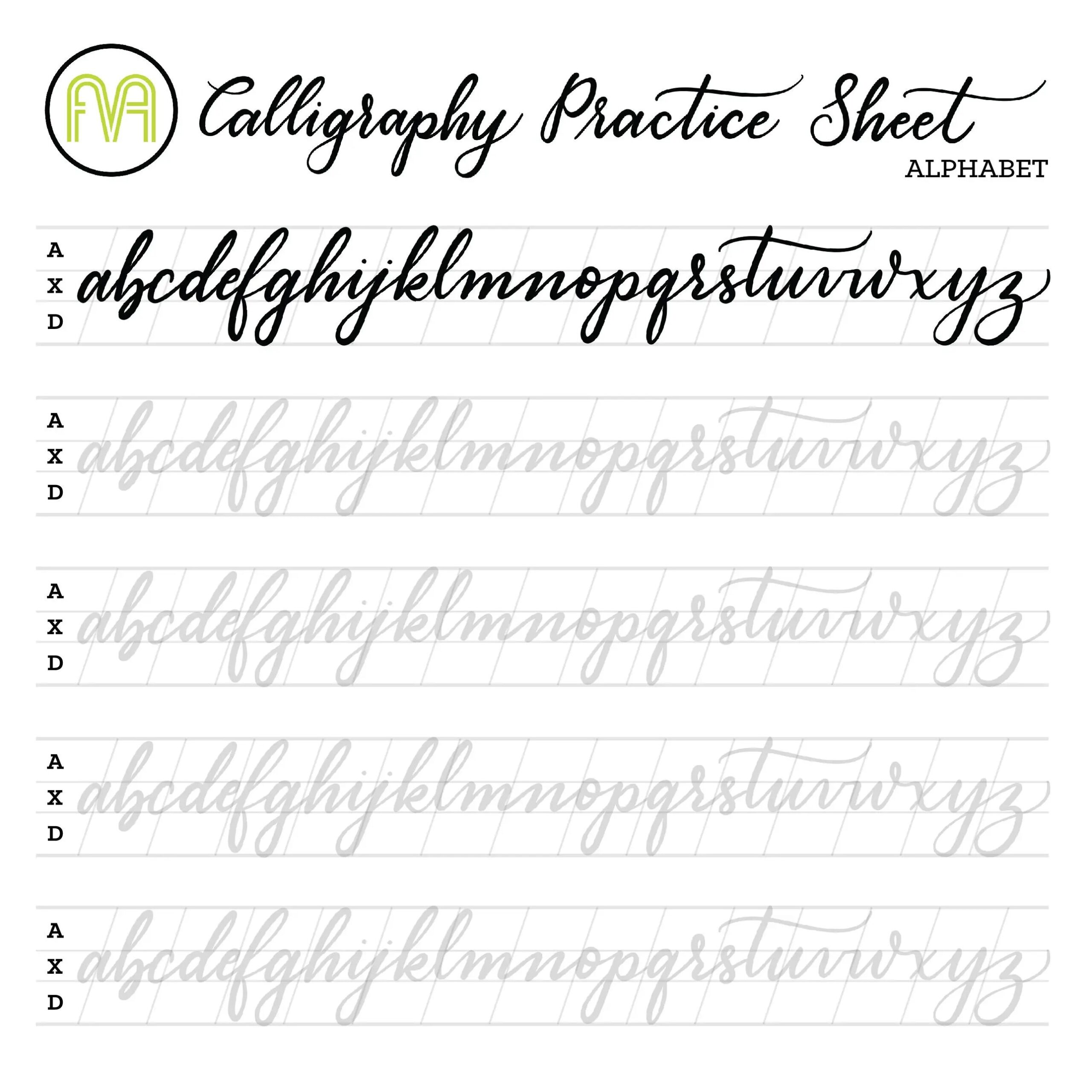 11 Calming Calligraphy Drills Printable The Postman S Knock