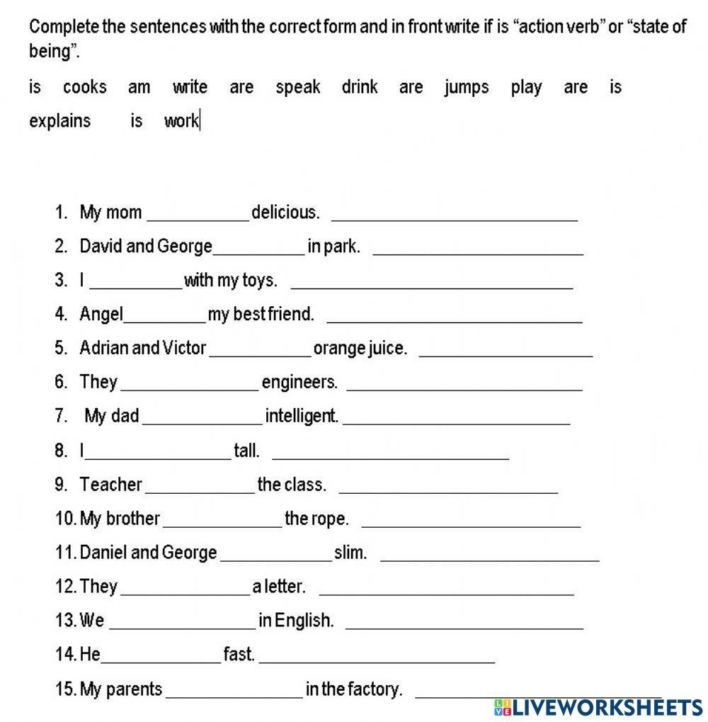 Being Verbs Am Is Are Worksheets Library Being Verbs Am Is Are Worksheets Library