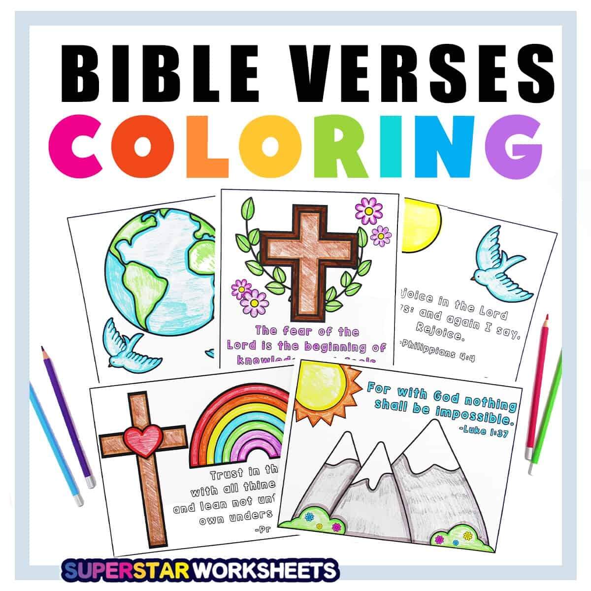 Bible Verse Coloring Pages Free Printables Superstar Worksheets Bible Study Worksheets Cchrisholland