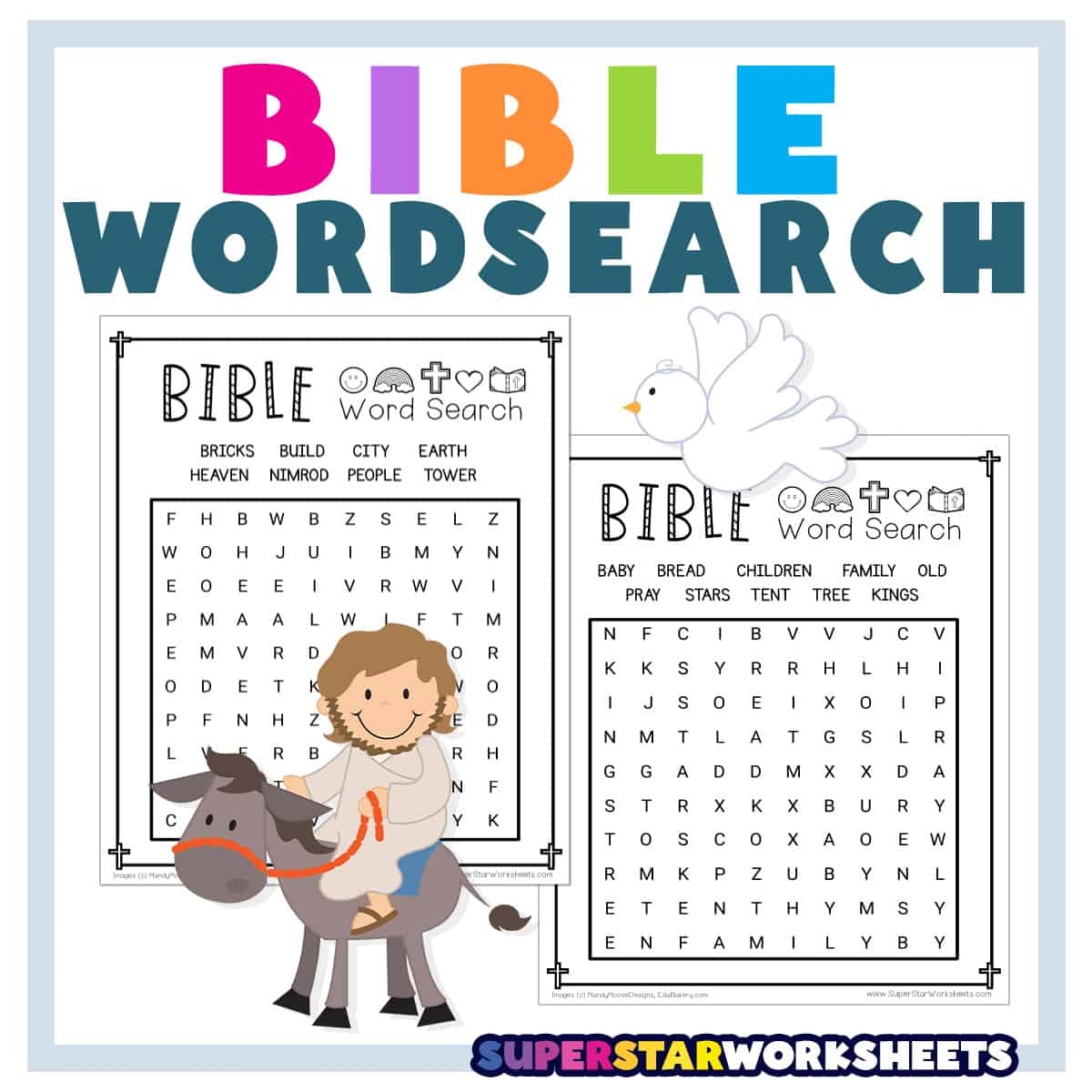 Kids Church Word Search WordMint