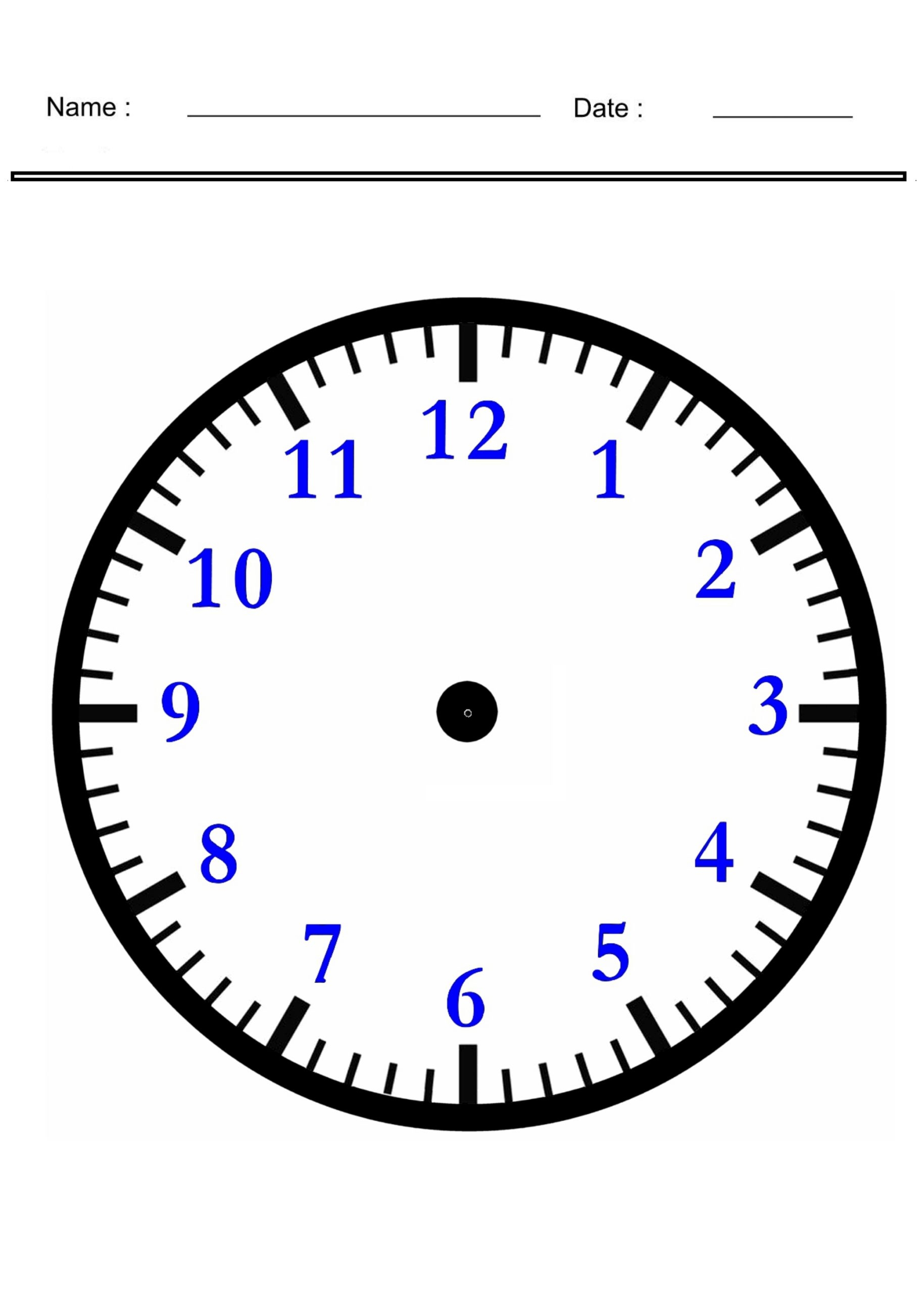 Printable Telling Time Worksheets And IKEA TROMMA Clock Face Template
