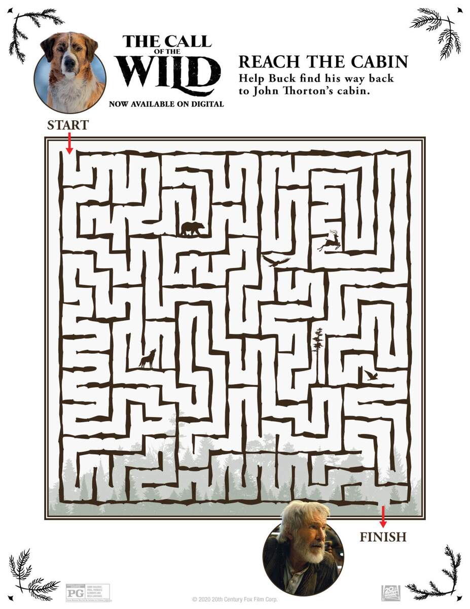 Check Out These Call Of The Wild Activity Sheets Fandango