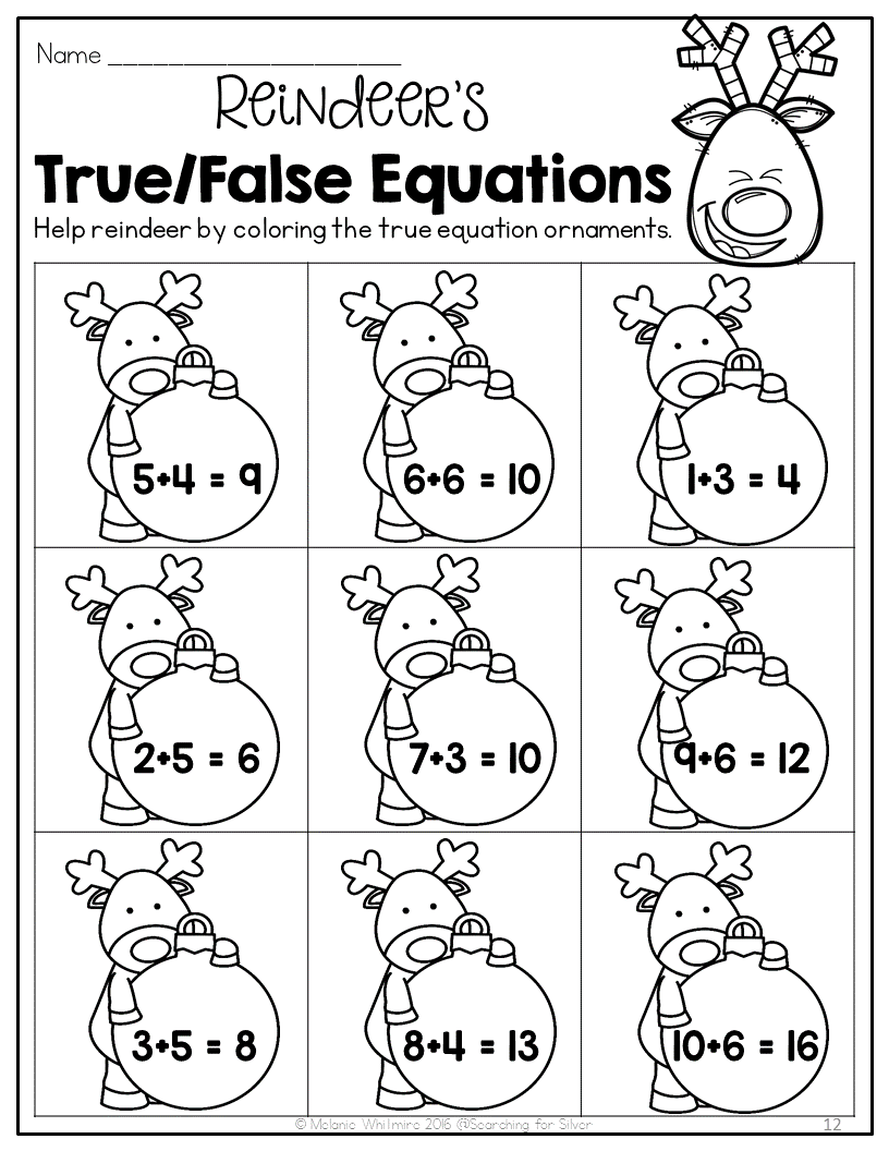 Christmas Printables 1st Grade Made By Teachers Easy Christmas Math Worksheets Free Kids Activity Zone