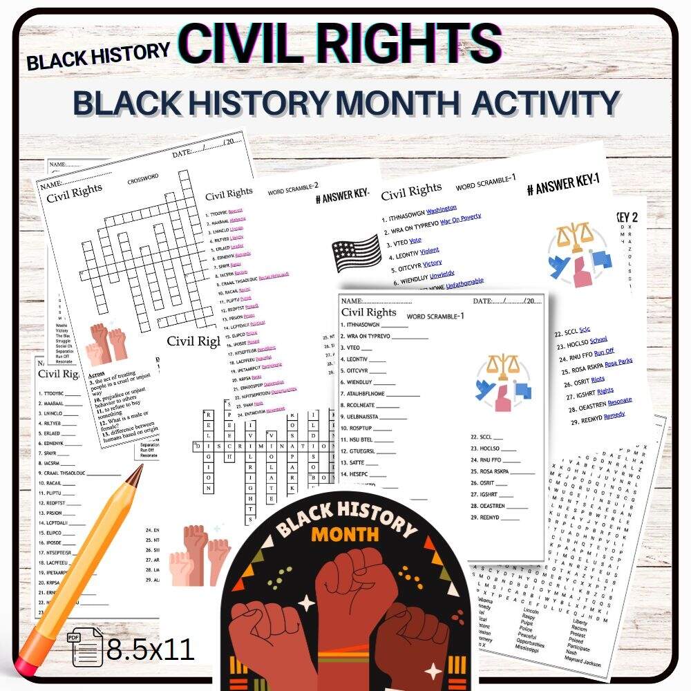 Civil Rights Movement Word Search