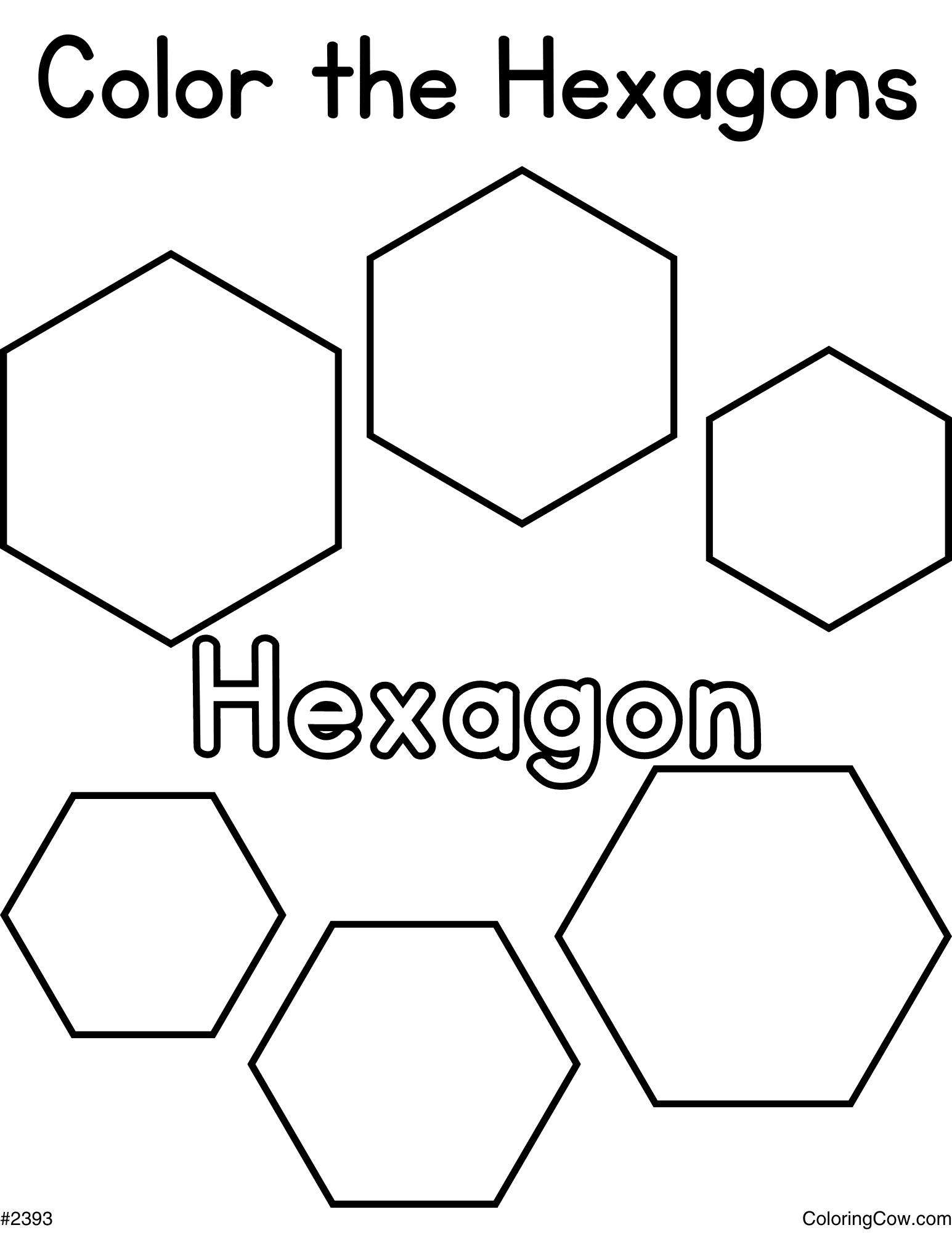 Color The Hexagons Coloring Page Preschool Colorful Hexagon Shape Tracing And Writing Daily Printable A4 Practice Worksheet Vector Illustration Exercise For Kids Stock Vector Image Art Alamy