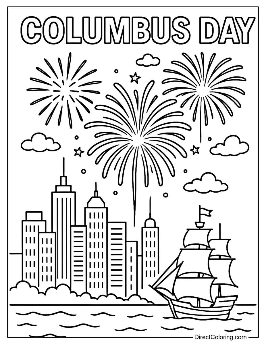 Columbus Day Coloring Pages Free PDF To Download And Print Columbus Day Coloring Pages Free PDF To Download And Print